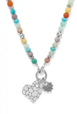 Pebble Sweet Hearts Token Charm Necklace