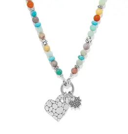 Pebble Sweet Hearts Token Charm Necklace