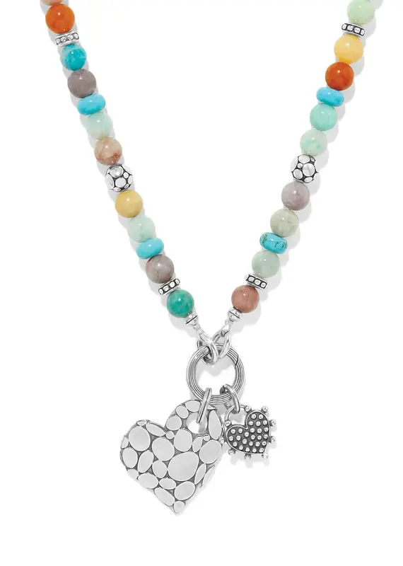 Pebble Sweet Hearts Token Charm Necklace