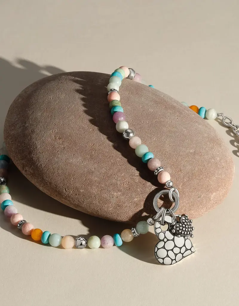 Pebble Sweet Hearts Token Charm Necklace