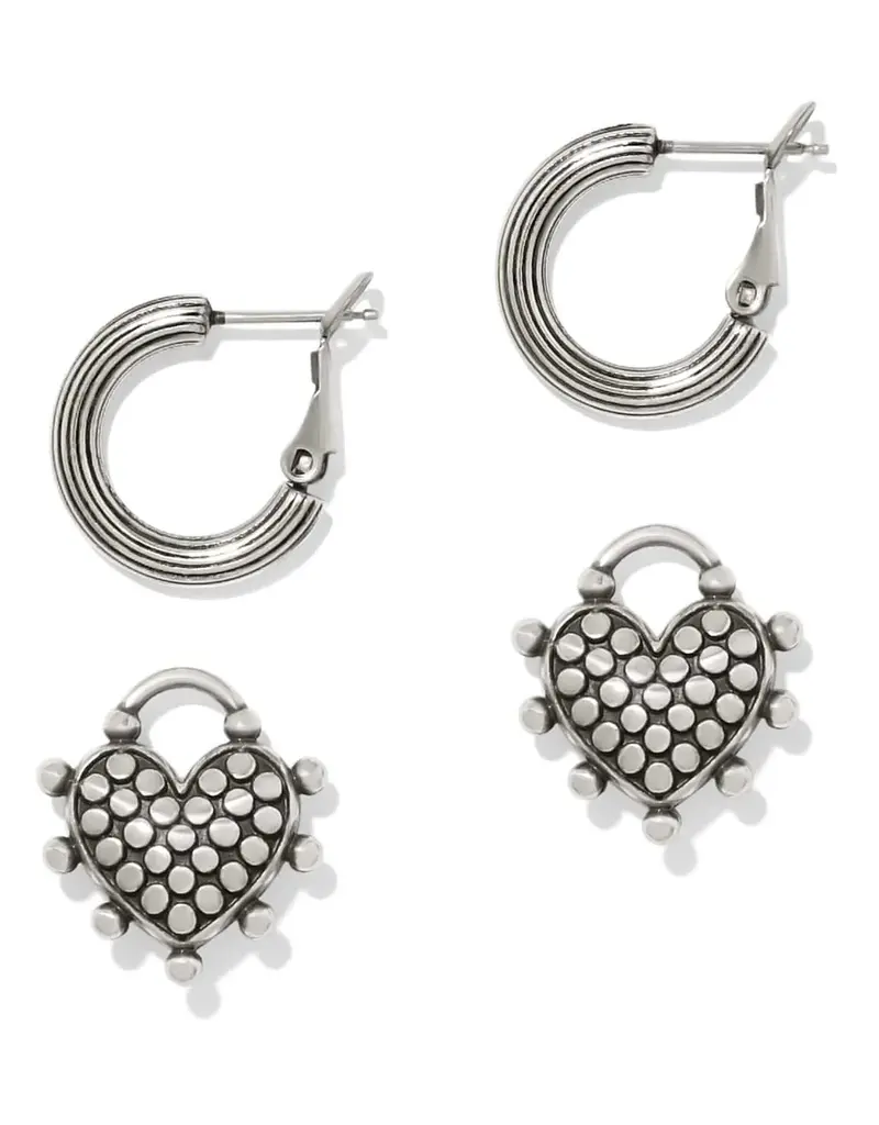 Pebble Sweet Hearts Reversible Charm Earring