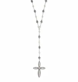 Ferrara Lacrima Rosary Necklace