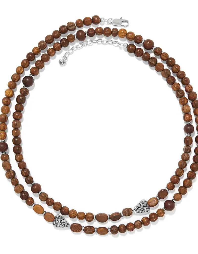 Love Messages B Love Wood Long Necklace