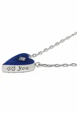 Love Messages B You Blue Necklace