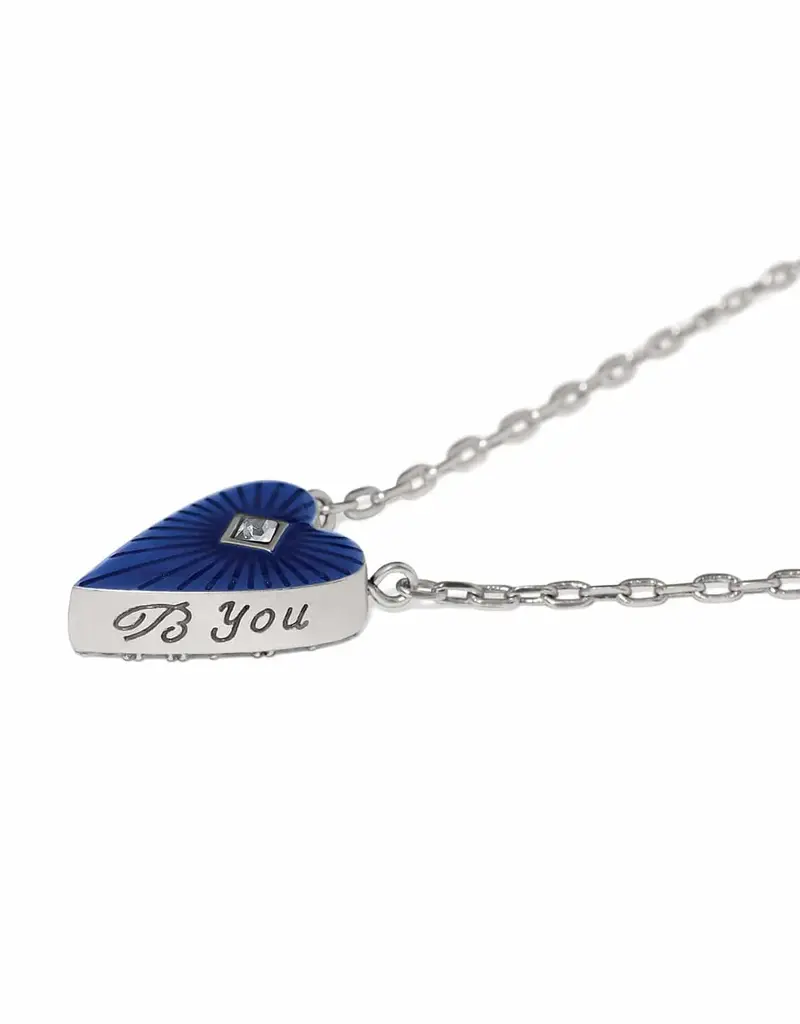 Love Messages B You Blue Necklace