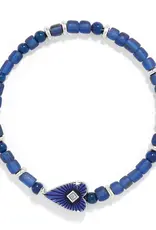 Love Messages B You Blue Stretch Bracelet
