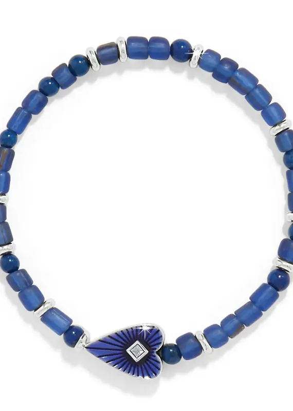 Love Messages B You Blue Stretch Bracelet