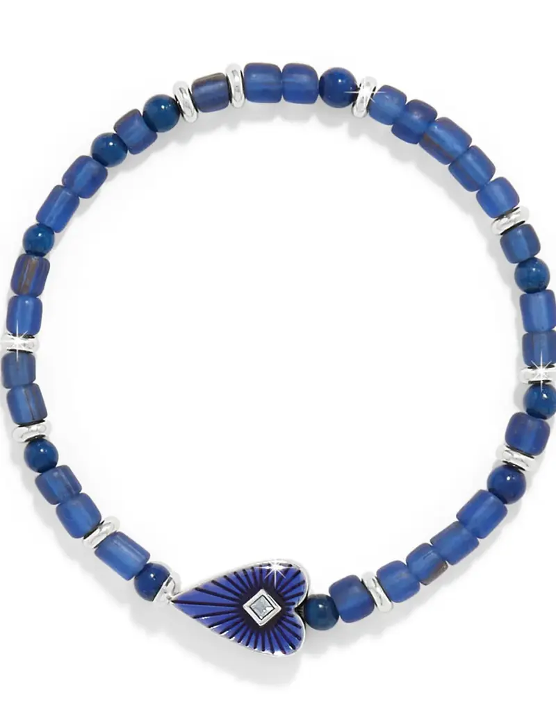 Love Messages B You Blue Stretch Bracelet