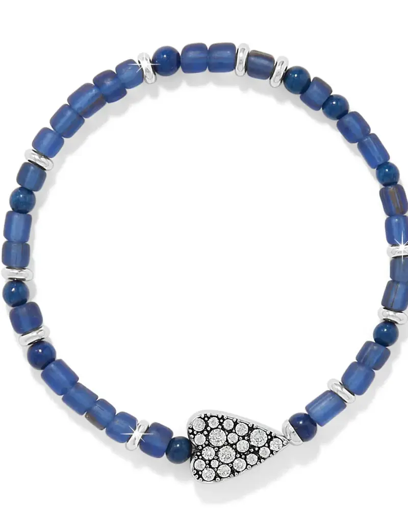 Love Messages B You Blue Stretch Bracelet