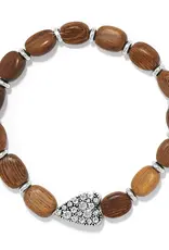 Love Messages B Love Wood Stretch Bracelet