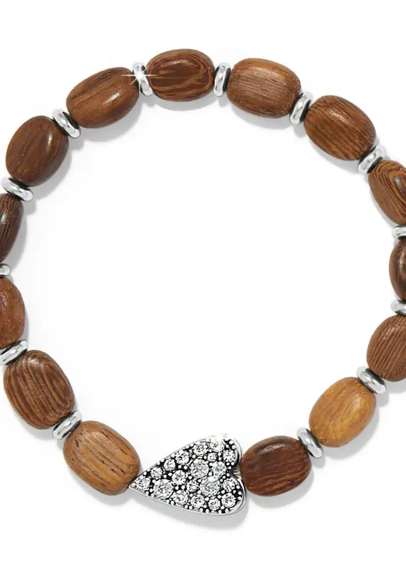 Love Messages B Love Wood Stretch Bracelet