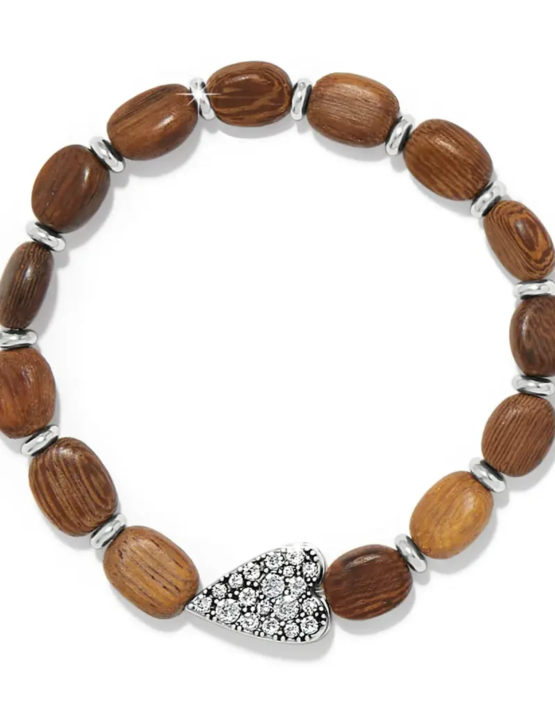 Love Messages B Love Wood Stretch Bracelet