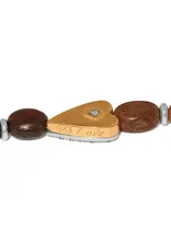 Love Messages B Love Wood Stretch Bracelet