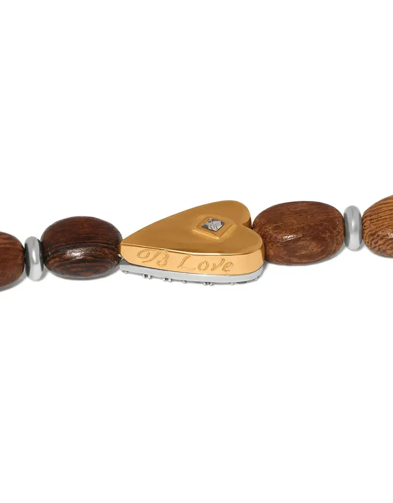 Love Messages B Love Wood Stretch Bracelet