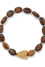 Love Messages B Love Wood Stretch Bracelet