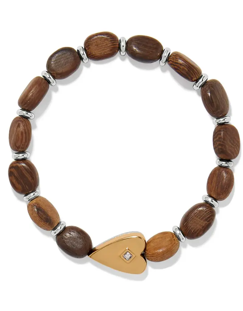 Love Messages B Love Wood Stretch Bracelet