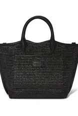 Bianca Medium Straw Tote in Black