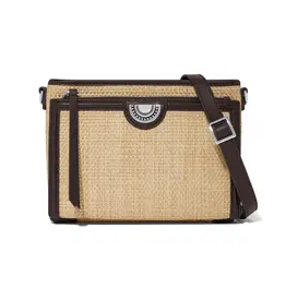 Jordyn Straw Crossbody in Cocoa