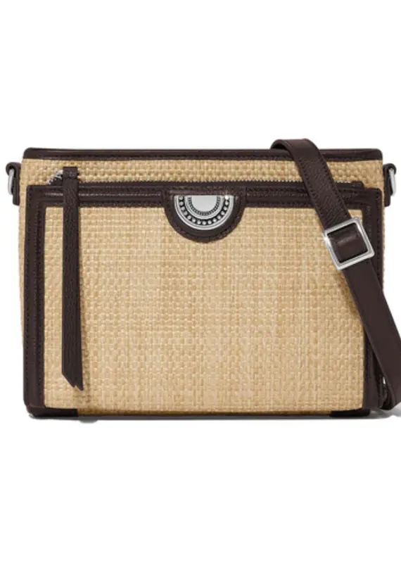 Jordyn Straw Crossbody in Cocoa