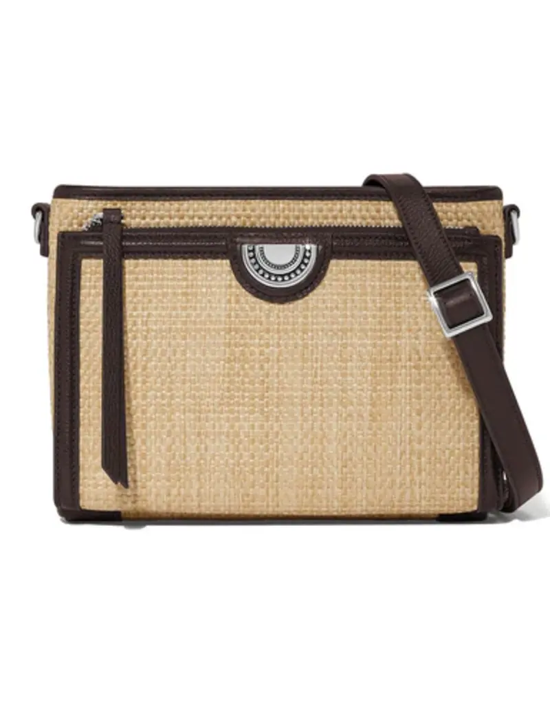 Jordyn Straw Crossbody in Cocoa
