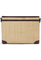 Jordyn Straw Crossbody in Cocoa