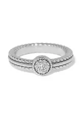 Illumina Celeste Dome Ring in Silver