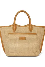 Biancca Medium Straw Tote in Blonde