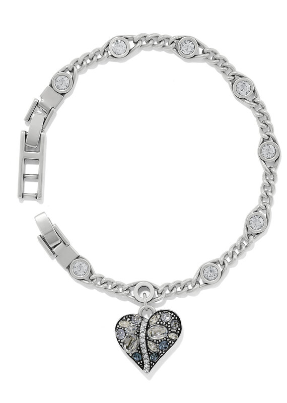 Trust Your Journey Heart Bracelet in Sky