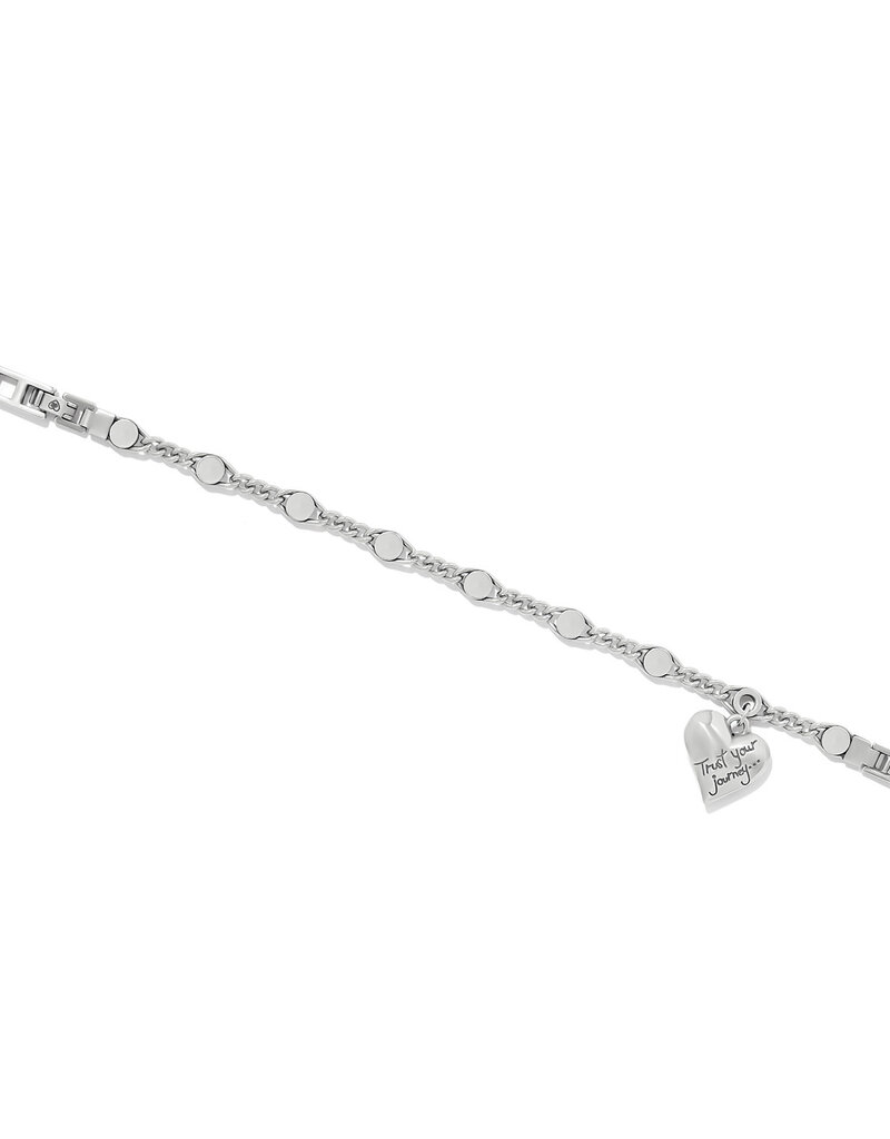 Trust Your Journey Heart Bracelet in Sky