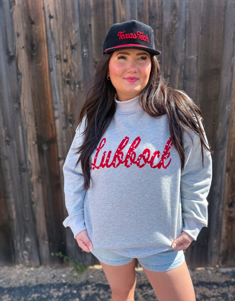 J.HOFFMAN'S Lubbock Mockneck- Red Floral