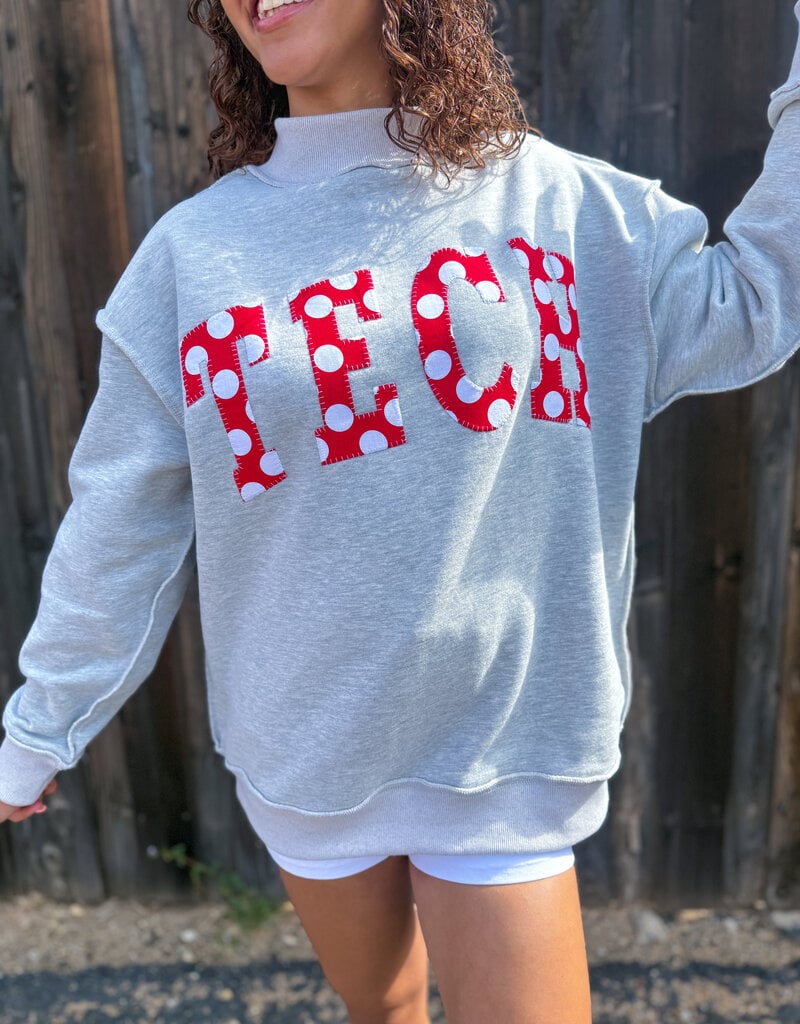 J.HOFFMAN'S Tech Mockneck- Polka Dot