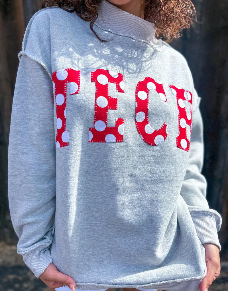 J.HOFFMAN'S Tech Mockneck- Polka Dot