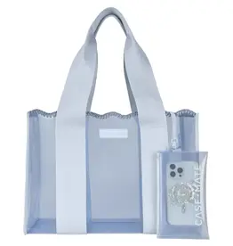 J.HOFFMAN'S Wave Jelly Tote Bag- Carolina Blue