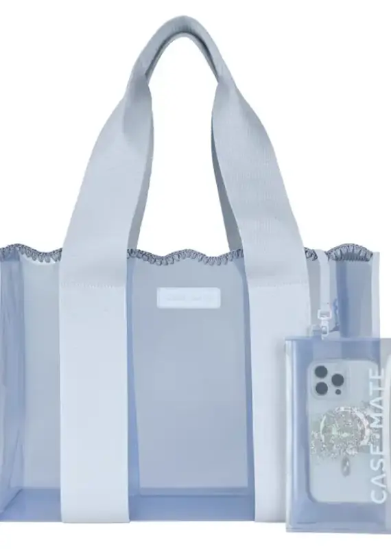 J.HOFFMAN'S Wave Jelly Tote Bag- Carolina Blue