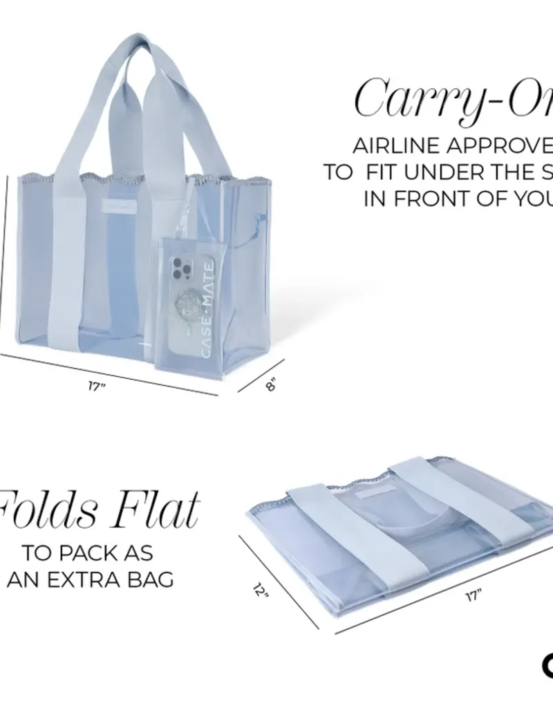 J.HOFFMAN'S Wave Jelly Tote Bag- Carolina Blue