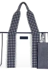 J.HOFFMAN'S Jelly Tote Bag- Navy Gingham