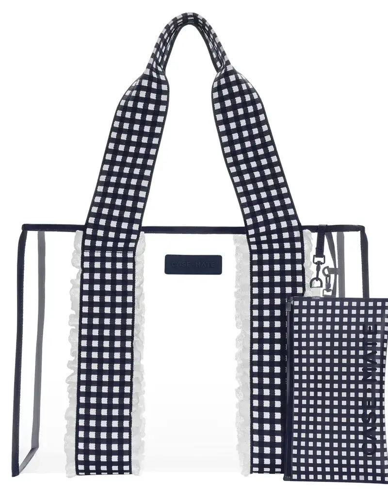 J.HOFFMAN'S Jelly Tote Bag- Navy Gingham