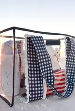 J.HOFFMAN'S Jelly Tote Bag- Navy Gingham