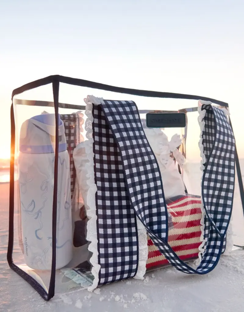 J.HOFFMAN'S Jelly Tote Bag- Navy Gingham
