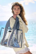 J.HOFFMAN'S Jelly Tote Bag- Navy Gingham