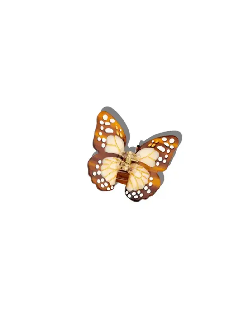 J.HOFFMAN'S Mini Boho Monarch Claw Clip- Brown