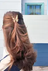 J.HOFFMAN'S Mini Boho Monarch Claw Clip- Brown