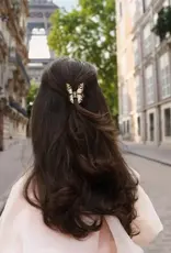 J.HOFFMAN'S Mini Boho Monarch Claw Clip- Brown