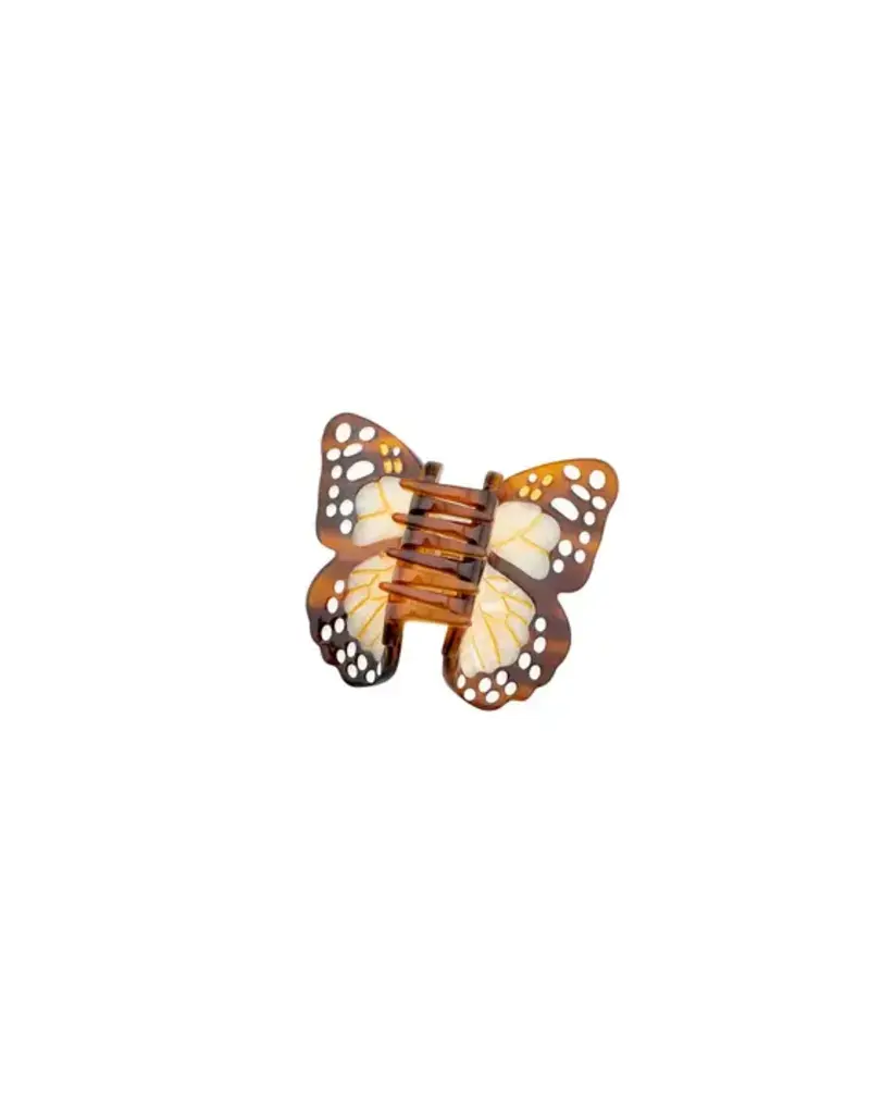 J.HOFFMAN'S Mini Boho Monarch Claw Clip- Brown