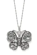 Trust Your Journey Large Butterfly Pendant in Sky