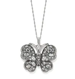 Trust Your Journey Large Butterfly Pendant in Sky