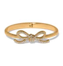 Illumina  Bow Hinged Bangle in Gold