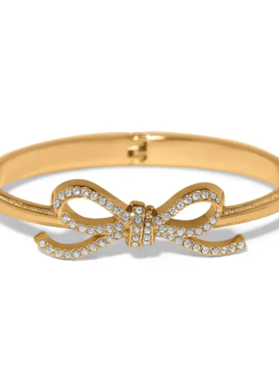 Illumina  Bow Hinged Bangle in Gold