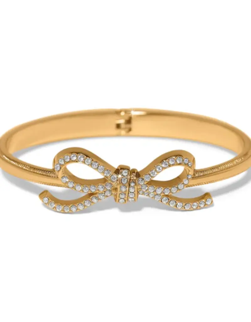 Illumina  Bow Hinged Bangle in Gold