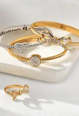 Illumina  Bow Hinged Bangle in Gold